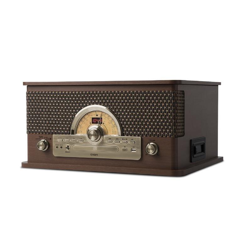 ION AUDIO - ION Superior LP 7-in-1 Turntable Music Center with Vinyl/CD/Cassette/Radio/USB/AUX - Wood