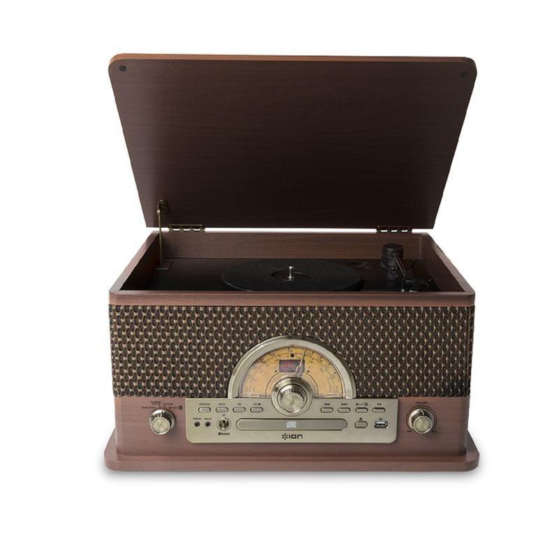 ION AUDIO - ION Superior LP 7-in-1 Turntable Music Center with Vinyl/CD/Cassette/Radio/USB/AUX - Wood