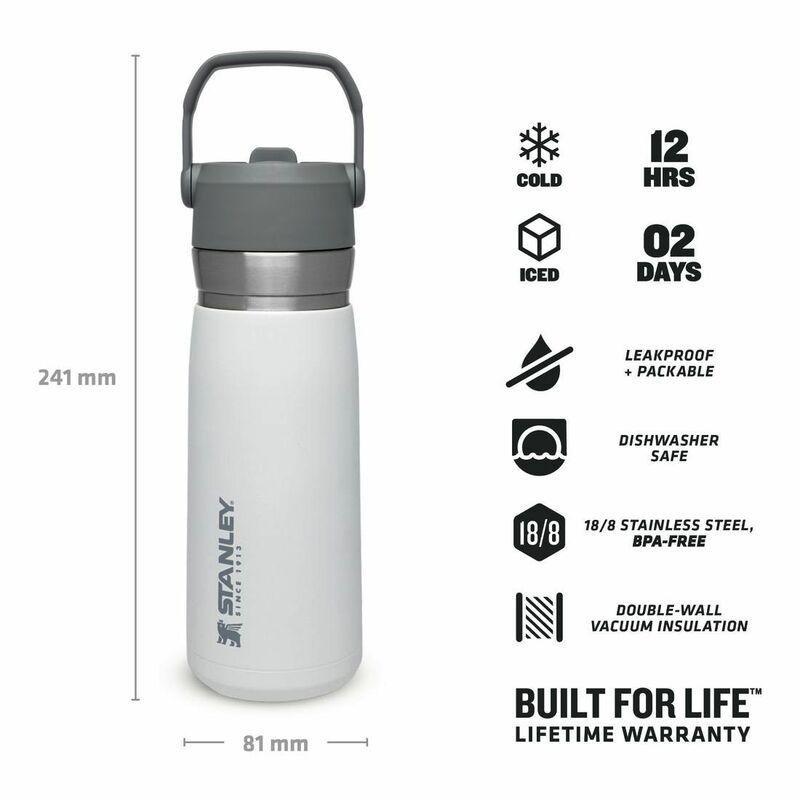 Stanley Go Flip Straw Water Bottle Polar White 650ml/ 22oz, , large image number 1
