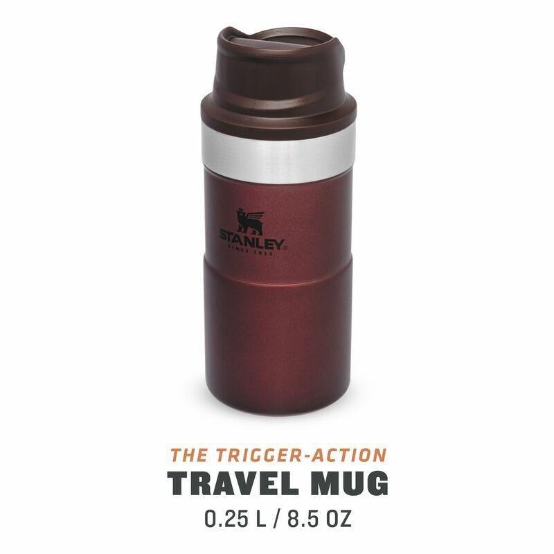 Stanley Classic Trigger Action Travel Mug Wine Red 250ml, , large image number 2