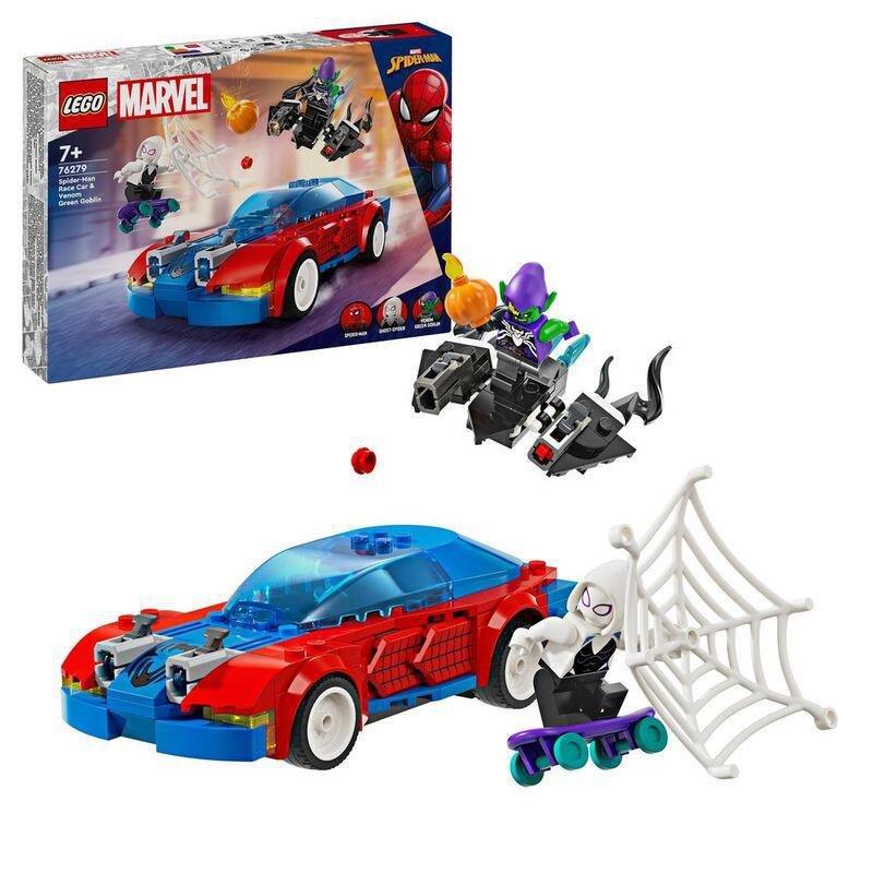 LEGO - LEGO Super Heroes Marvel Spider-Man Race Car & Venom Green Goblin 76279 (227 Pieces)