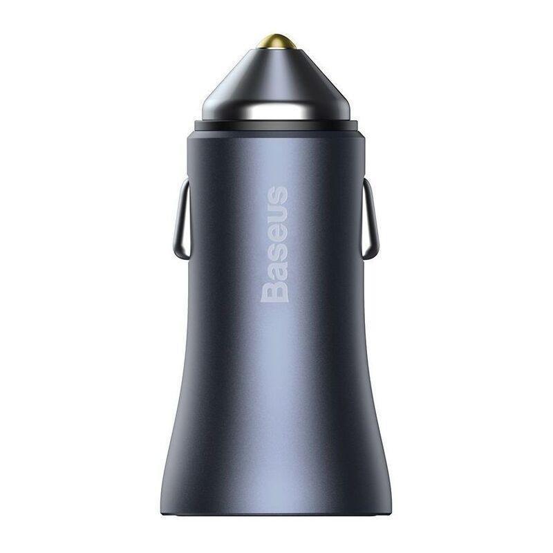 Baseus Golden Contactor Pro Dual Quick Charger Car Charger USB-A + USB-C 40W - Dark Gray, , medium