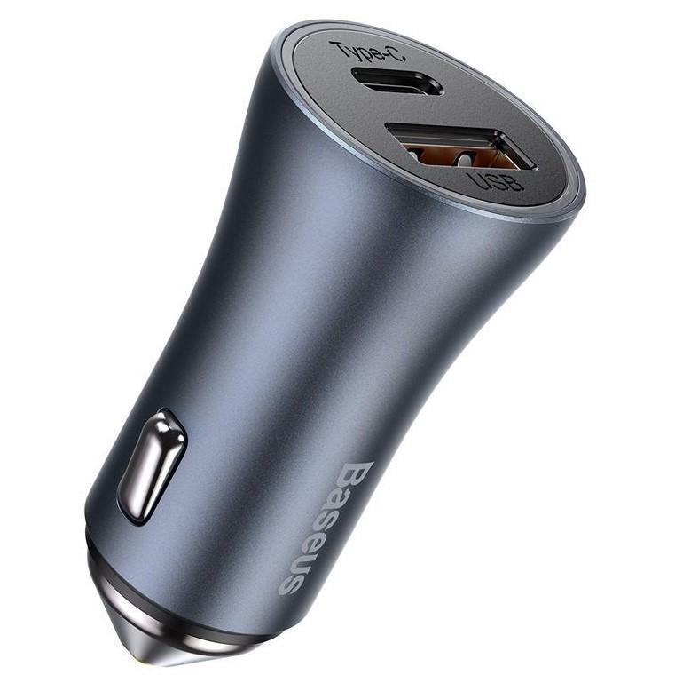 Baseus Golden Contactor Pro Dual Quick Charger Car Charger USB-A + USB-C 40W - Dark Gray, , large image number 5