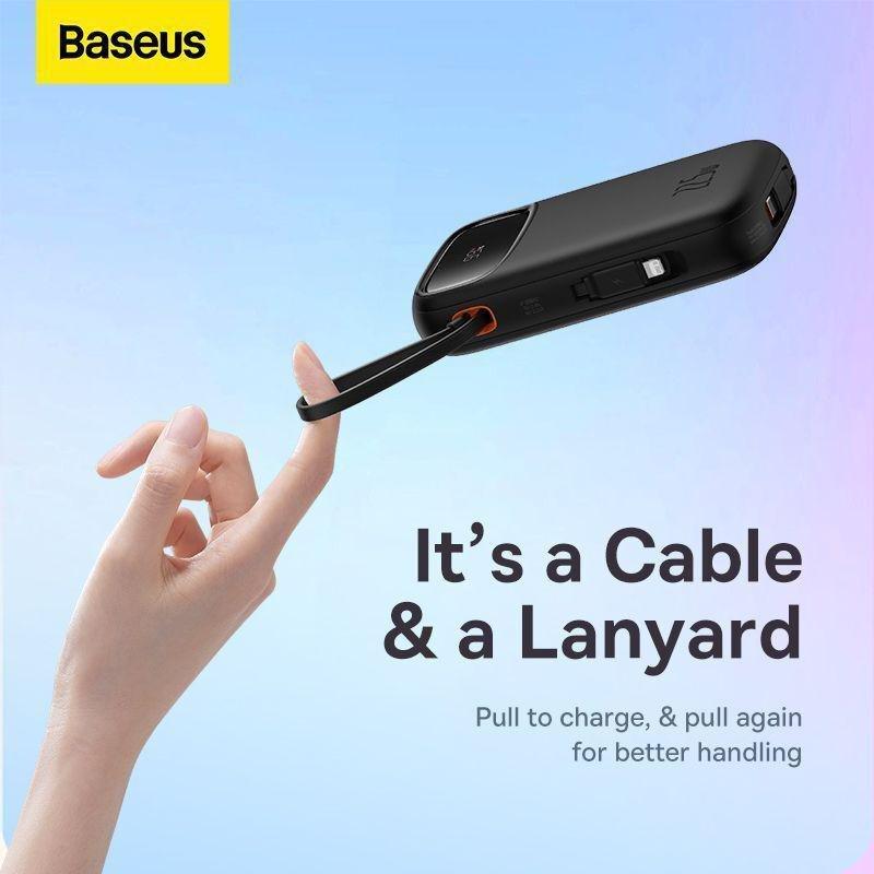 Baseus Qpow2 Dual-Cable Digital Display Fast Charge Power Bank 10000mAh 22.5W - Black, , large image number 2