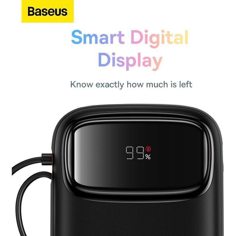Baseus Qpow2 Dual-Cable Digital Display Fast Charge Power Bank 10000mAh 22.5W - Black, , large image number 3