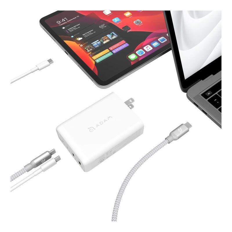 Adam Elements OMNIA Pro USB-C PD / QC 3.0 GaN 100W Fast Charging Kit - White, , large image number 2