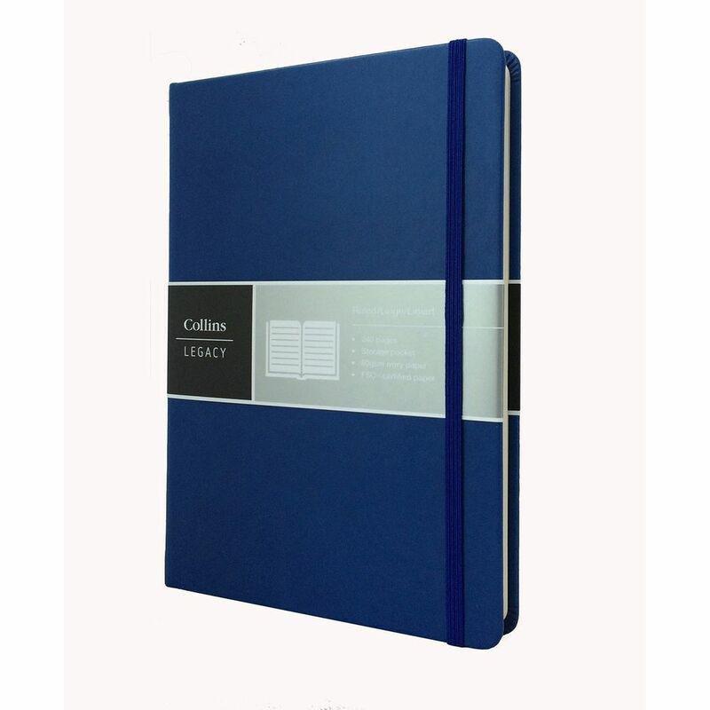 Collins Debden Legacy Feint Ruled A5 Notebook Blue, , large image number 0