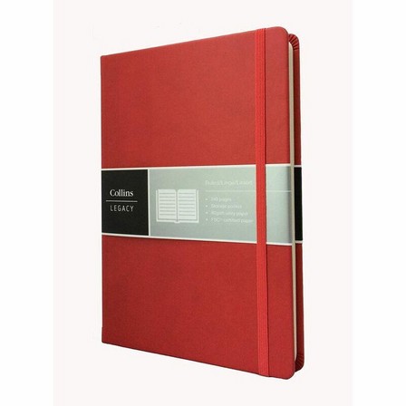 COLLINS DEBDEN - Collins Debden Legacy Feint Ruled A5 Notebook Red