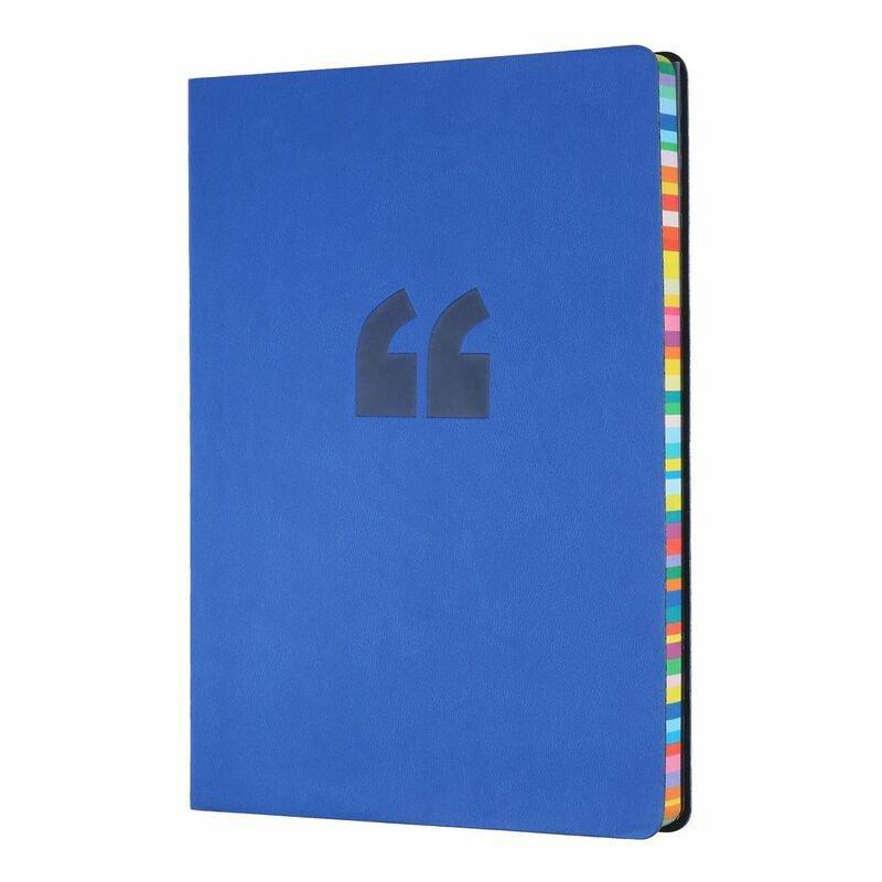 COLLINS DEBDEN - Collins Debden Edge Rainbow Ruled A5 Notebook Indigo