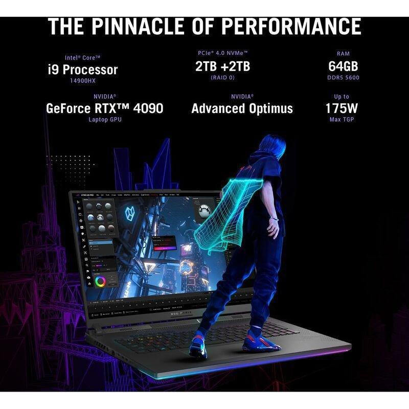 ASUS ROG Strix SCAR 18 (2024) Gaming Laptop - G834JYR-R6036W - intel Core i9-14900HX/64GB RAM/4TB SSD/NVIDIA GeForce RTX 4090 16GB/18-inch 2.5K 110..., , large image number 10