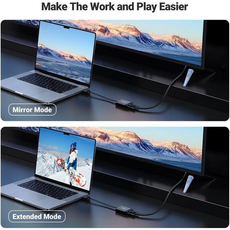 UGREEN HDMI To VGA + 3.5mm Audio With Power Port Converter, , large image number 1