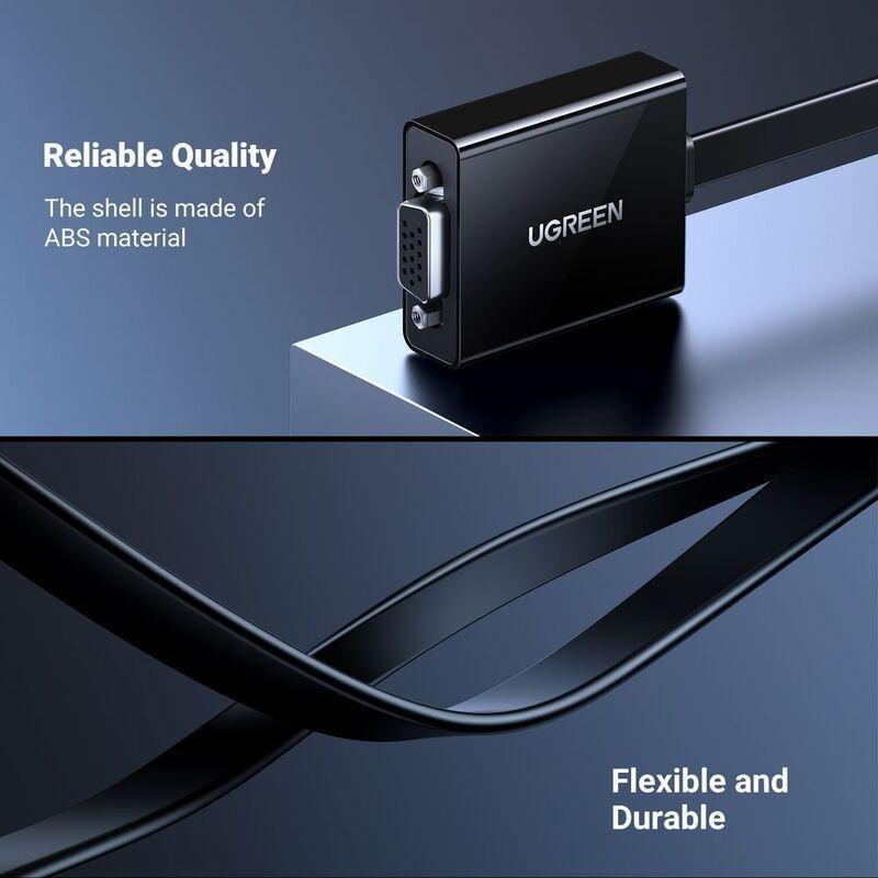 UGREEN HDMI To VGA + 3.5mm Audio With Power Port Converter, , large image number 3