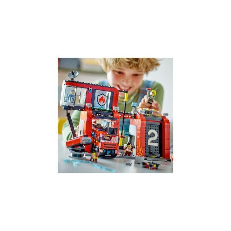 LEGO City Fire Station With Fire Engine 60414 (843 Pieces), , large image number 6