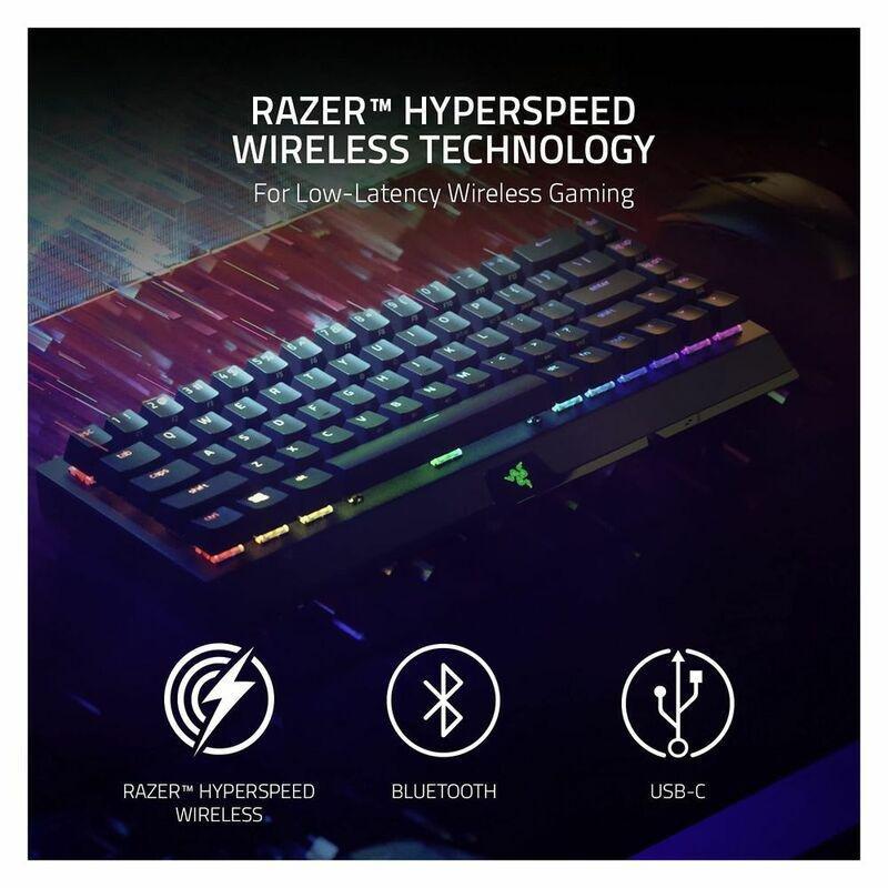 Razer BlackWidow V3 Mini HyperSpeed Mechanical Gaming Keyboard - Yellow Switch - Black Keycaps (US English), , large image number 1