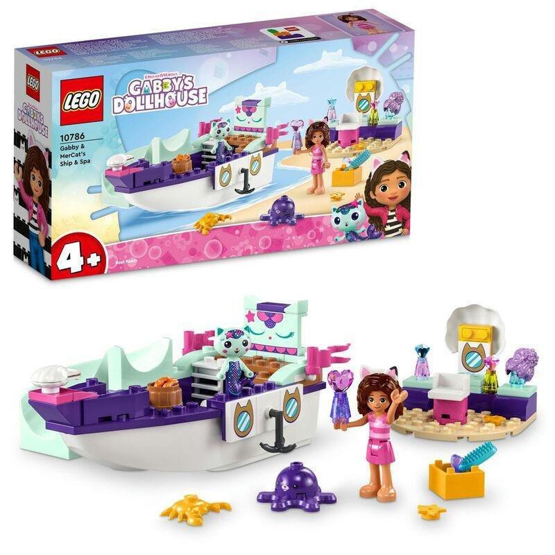 LEGO Gabby & MerCat's Ship & Spa 10786 Building Toy Set (88 Pieces), , large image number 0