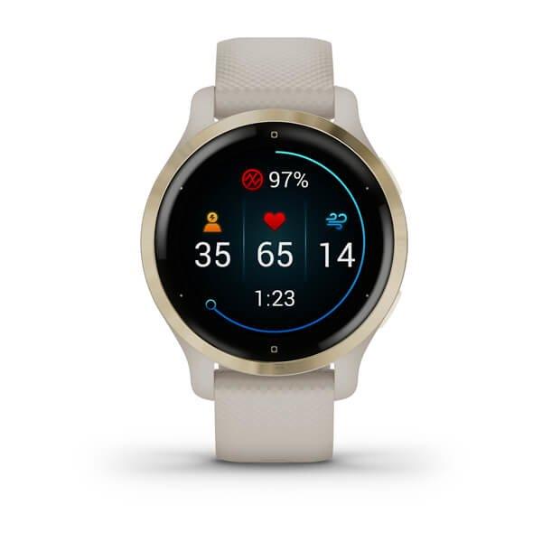 Garmin Venu 2S 40mm Light Gold Stainless Steel Bezel with Light Sand Case & Silicone, , large image number 0