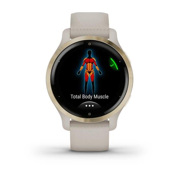 Garmin Venu 2S 40mm Light Gold Stainless Steel Bezel with Light Sand Case & Silicone, , large image number 6