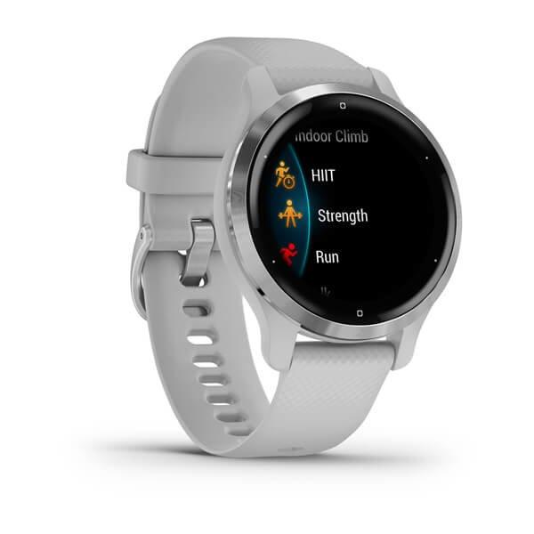 Garmin Venu 2S 40mm Silver Stainless Steel Bezel with Mist Grey Case & Silicone Band, , large image number 2