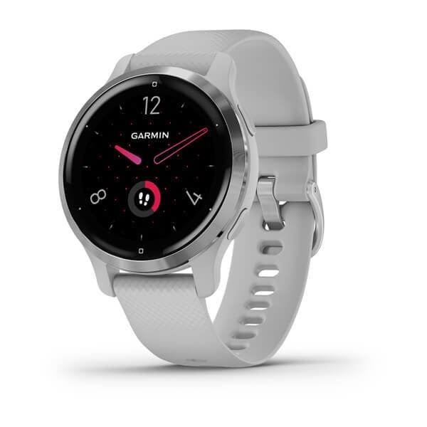 Garmin Venu 2S 40mm Silver Stainless Steel Bezel with Mist Grey Case & Silicone Band, , large image number 6