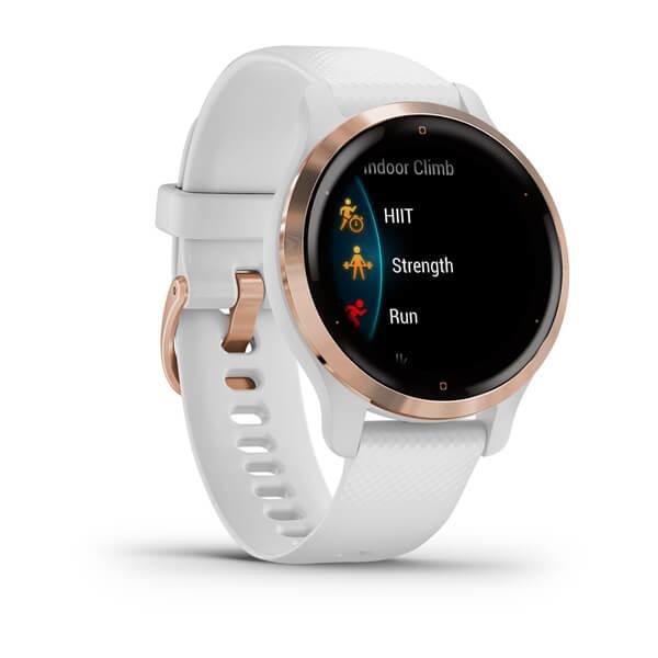 Garmin Venu 2S 40mm Rose Gold Stainless Steel Bezel with White Case & Silicone Band, , large image number 1
