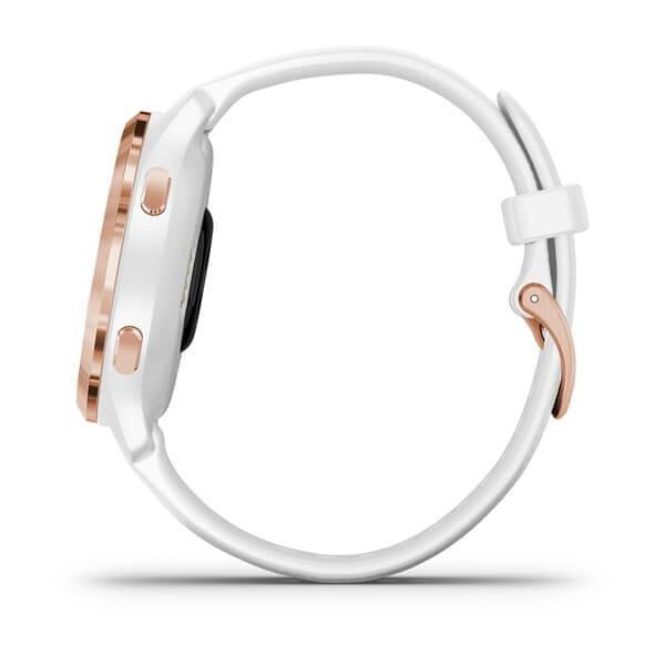 Garmin Venu 2S 40mm Rose Gold Stainless Steel Bezel with White Case & Silicone Band, , large image number 5