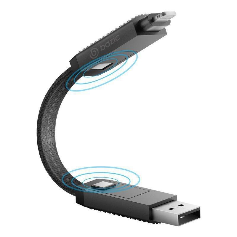 BAZIC GoCharge Alucable 4-in-1 Aluminium Charging Cable PD Fast Charge 15cm - Black, , large image number 2