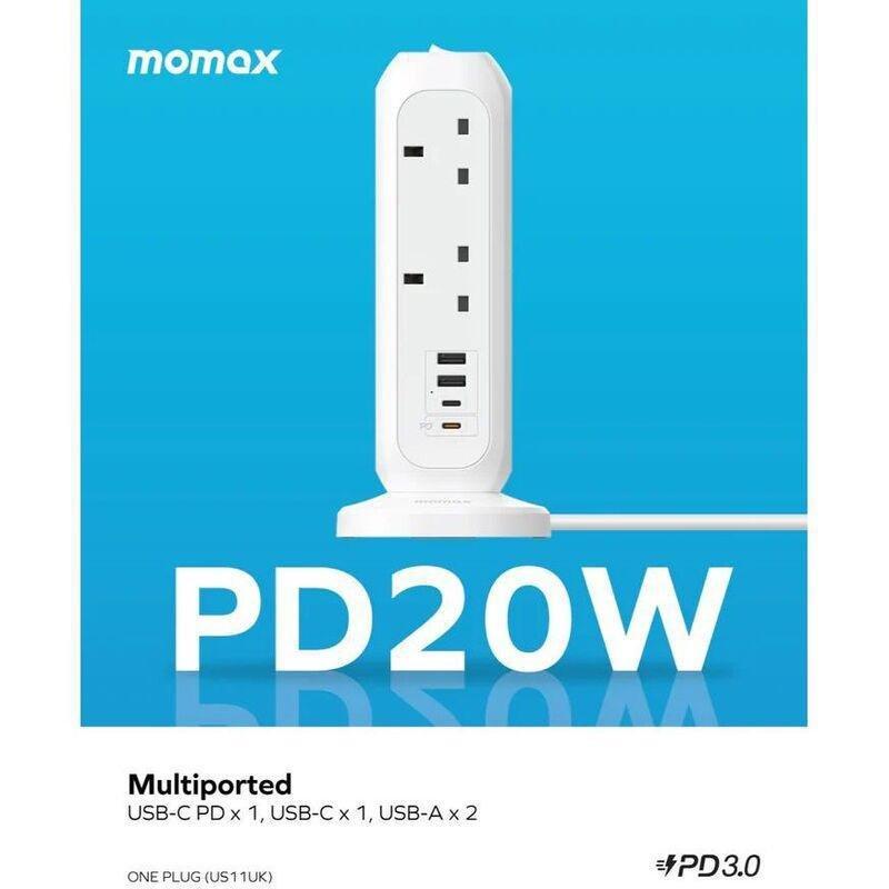 Momax OnePlug 11-Outlet Power Strip with USB - White, , large image number 1