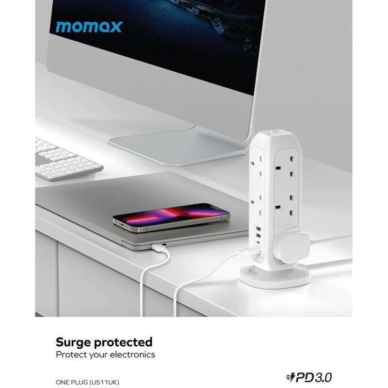Momax OnePlug 11-Outlet Power Strip with USB - White, , large image number 5