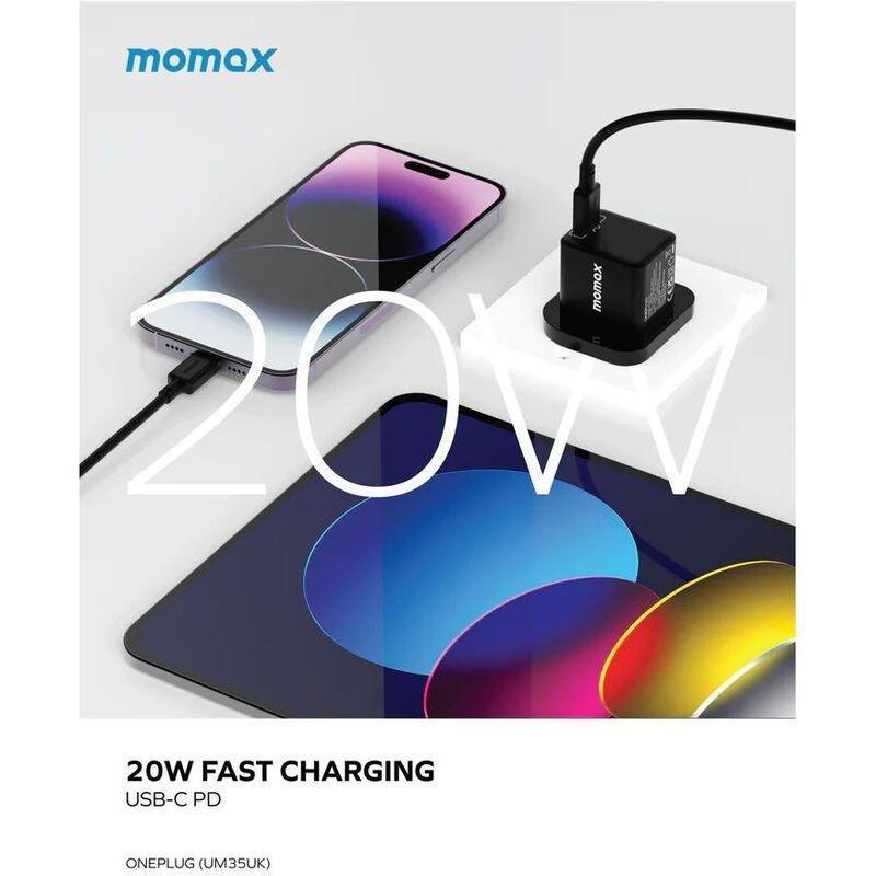 Momax OnePlug 20W Mini USB-C Fast Charger - White, , large image number 3