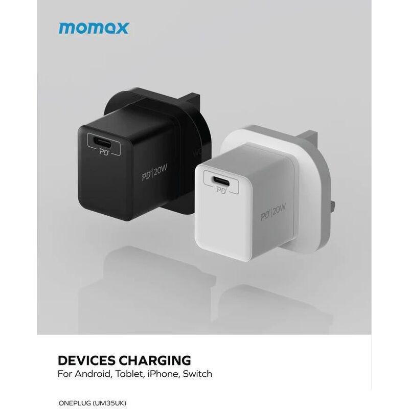 Momax OnePlug 20W Mini USB-C Fast Charger - White, , large image number 4