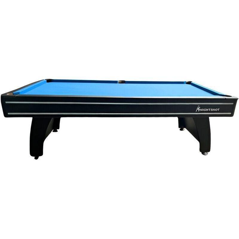 Knight Shot Home Use 8ft Billiard Table Black Finishing in Wooden Base Slate with Ball Return System, , large image number 1