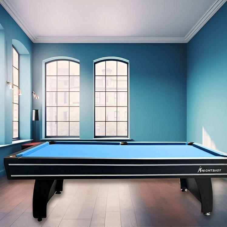 Knight Shot Home Use 8ft Billiard Table Black Finishing in Wooden Base Slate with Ball Return System, , large image number 2