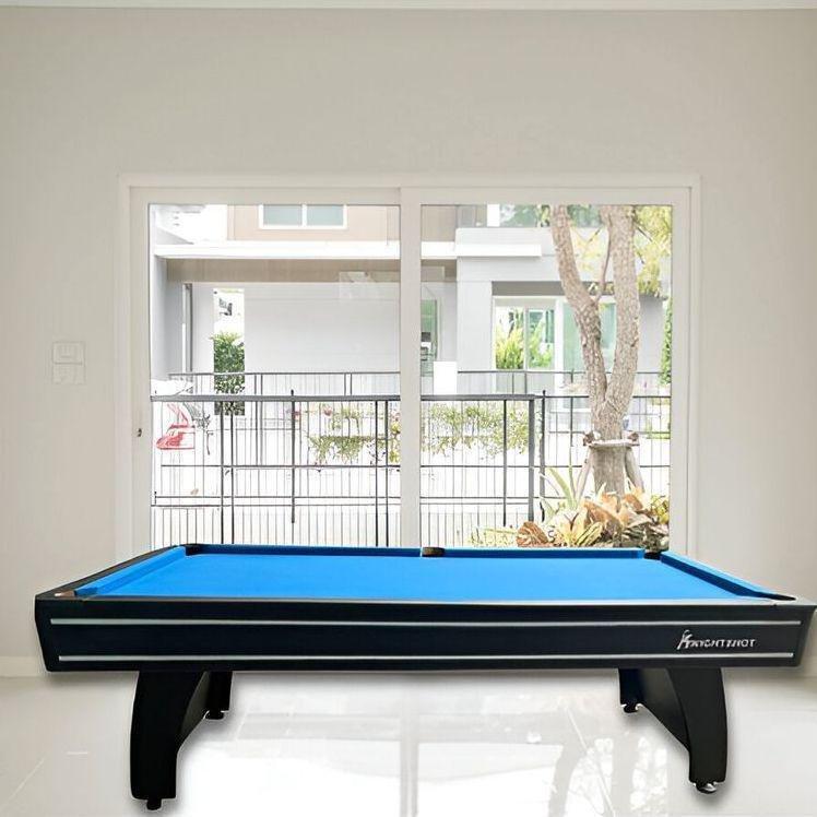 Knight Shot Home Use 8ft Billiard Table Black Finishing in Wooden Base Slate with Ball Return System, , large image number 4