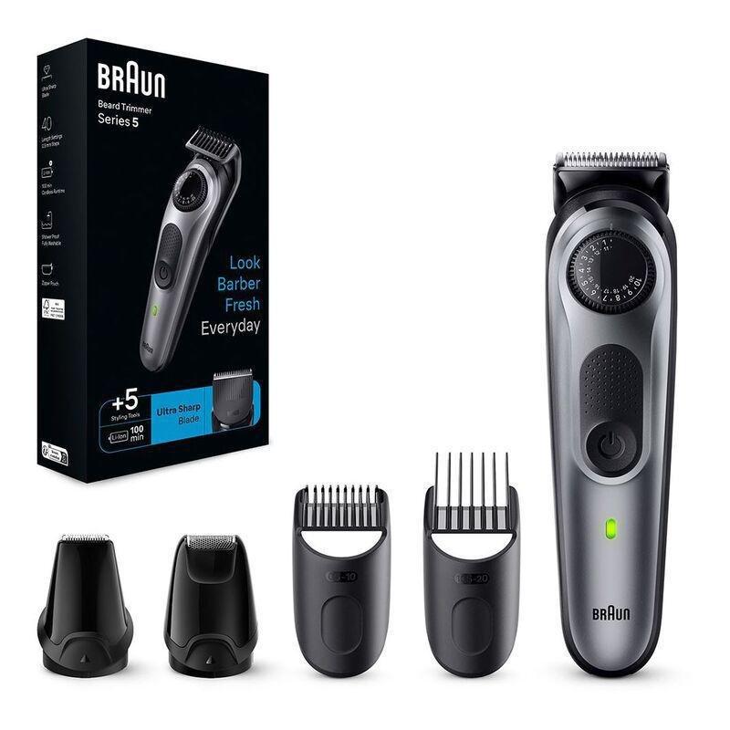 Braun BT 5440 Beard Trimmer 5 With Precision Wheel/5 Styling tools/100 Mins Runtime, , medium