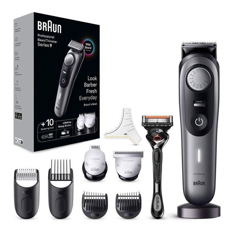 BRAUN - Braun BT 9420 Pro Beard Trimmer 9 With ProBlade/ProWheel/Lock & 10 Barbering Tools