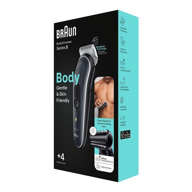 Braun BG 5360 Body Groomer 5 Full Body with SkinShield Technology/Waterproof/4 Tools, , large image number 2