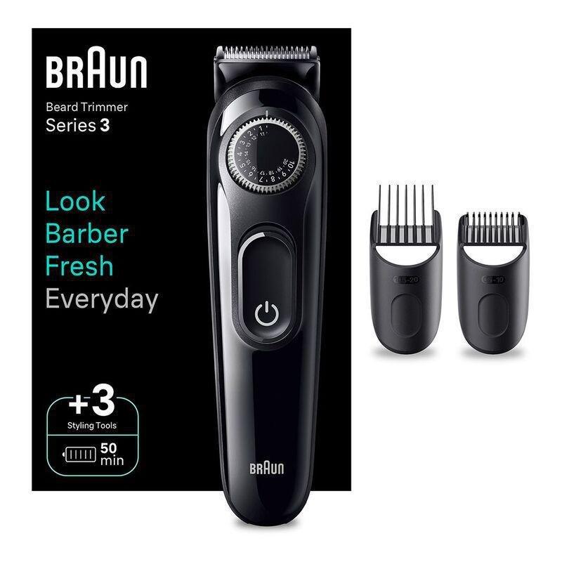 Braun BT 3410 Beard Trimmer 3 With Precision Wheel/3 Styling Tools/50 Mins Runtime, , large image number 0