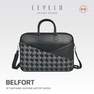 LEVELO - Levelo Belfort Saffiano Leather  16-Inch Laptop Bag