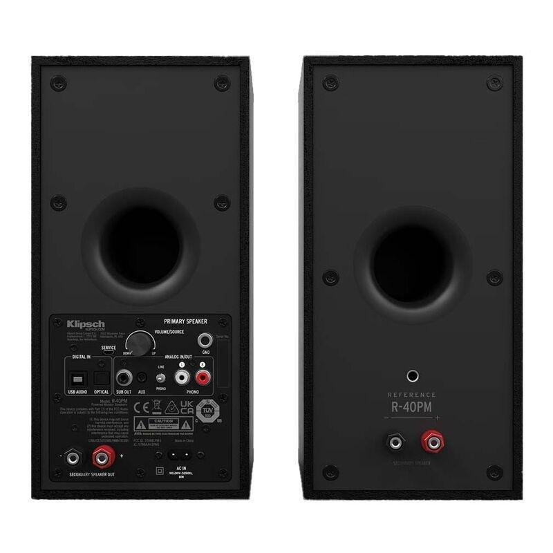 Klipsch R-40PM Powered Speakers - Black (Pair), , large image number 1