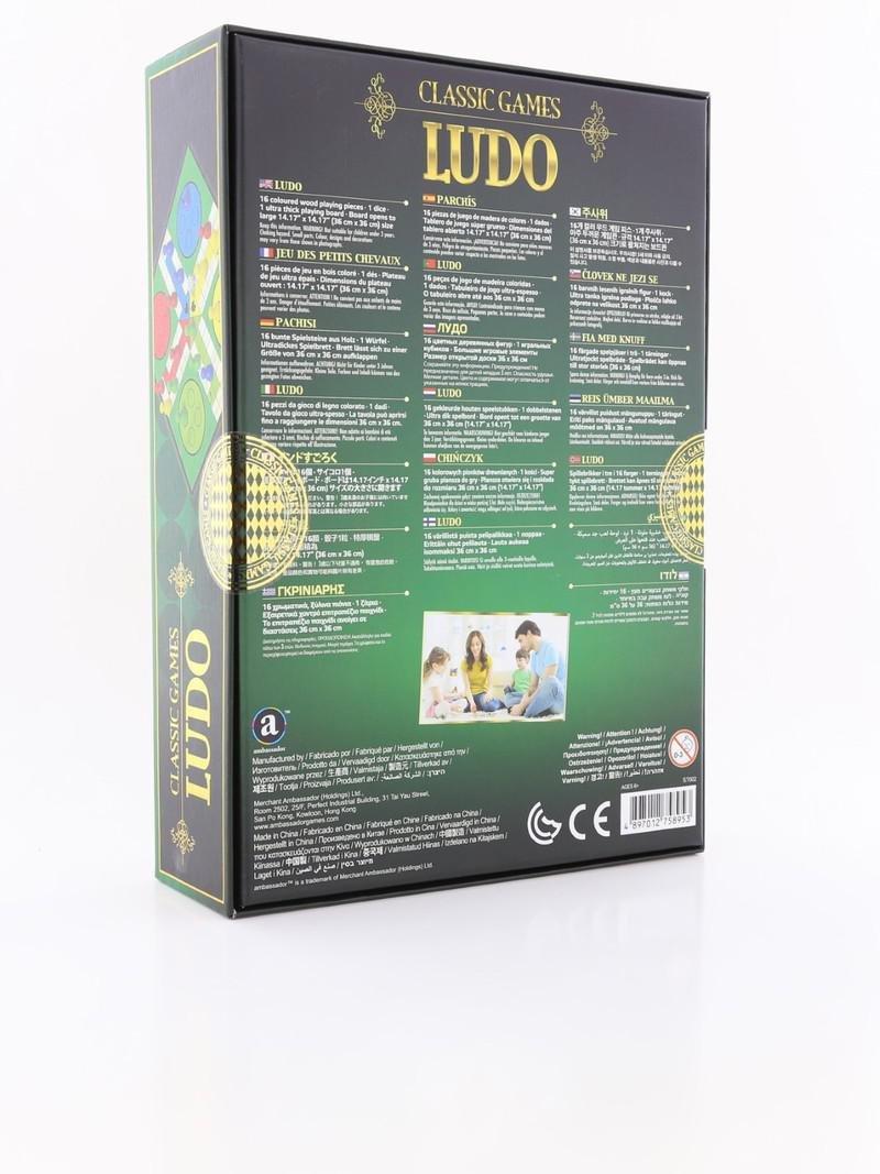 Merchant Ambassador Classic Wood Ludo Board Game, , large image number 0