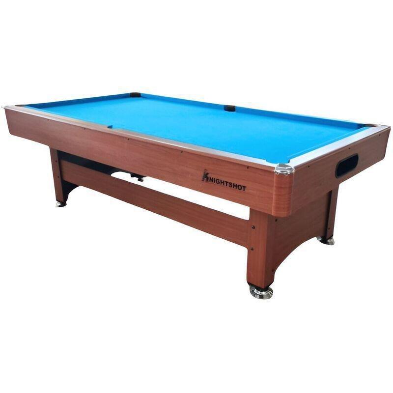 Knight Shot Home Use 8ft Billiard Table Maple Finishing in Wooden Base Slate with Ball Return System, , large image number 0