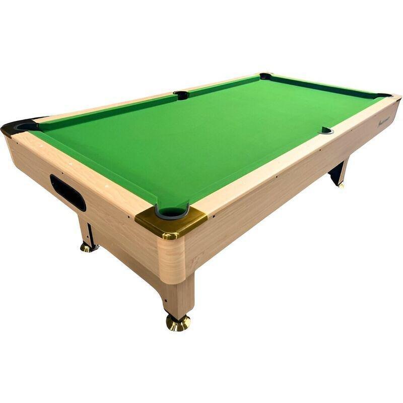Knight Shot Home Use 8ft Billiard Table Light Maple Finishing in Wooden Base Slate with Ball Return System, , large image number 1