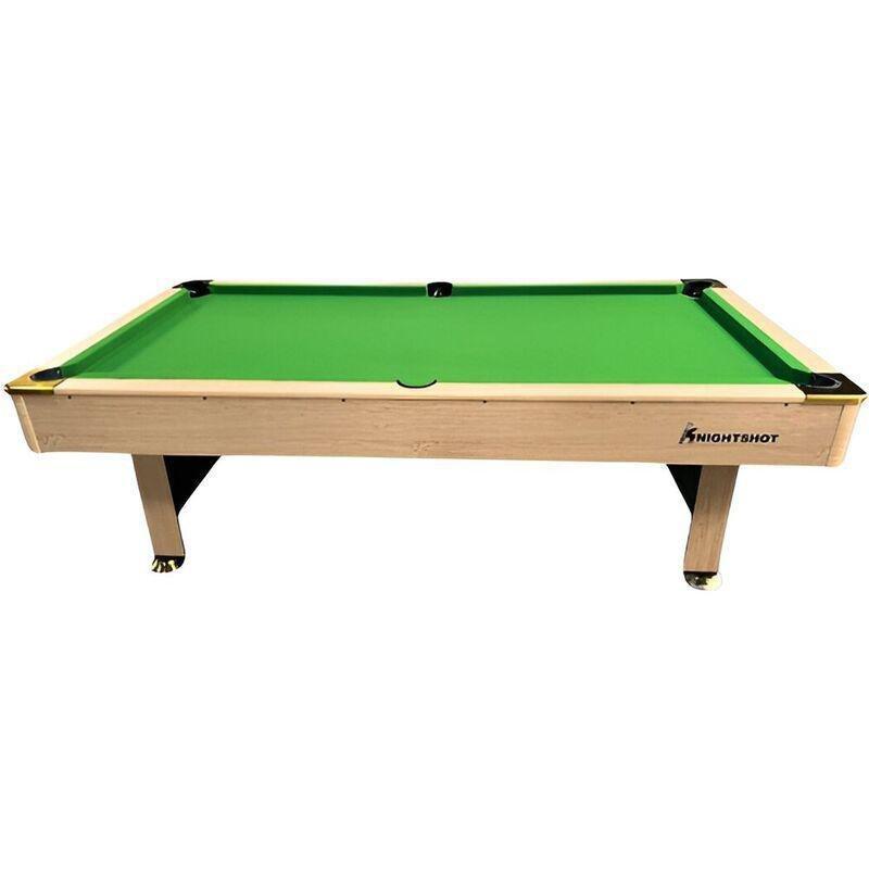 Knight Shot Home Use 8ft Billiard Table Light Maple Finishing in Wooden Base Slate with Ball Return System, , large image number 3