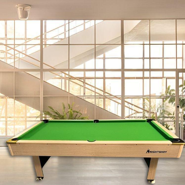 Knight Shot Home Use 8ft Billiard Table Light Maple Finishing in Wooden Base Slate with Ball Return System, , large image number 4