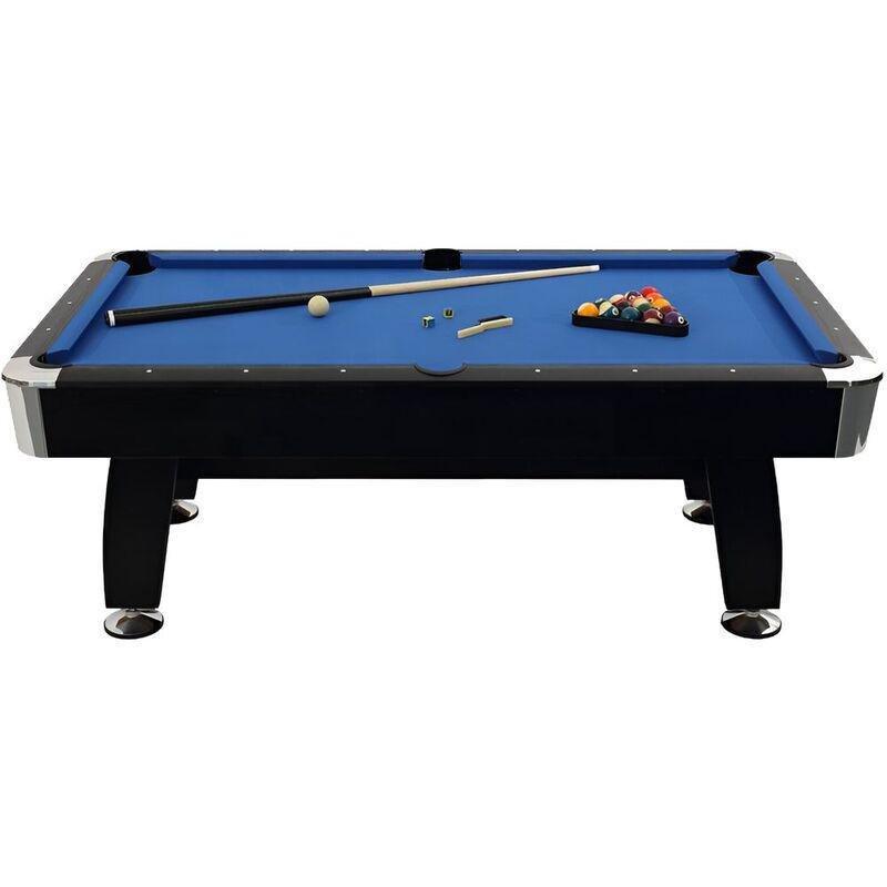 Knight Shot Noir Kids 7ft Billiard Table Black Finishing Wooden Base with Blue Cloth, , large image number 0