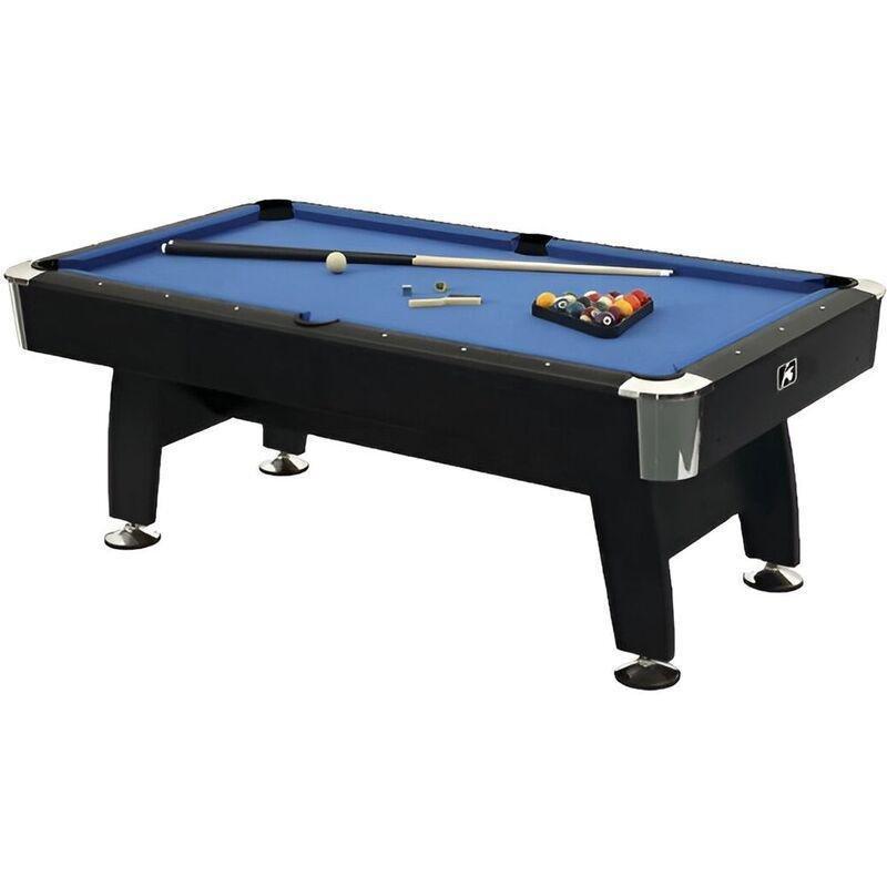 Knight Shot Noir Kids 7ft Billiard Table Black Finishing Wooden Base with Blue Cloth, , large image number 1