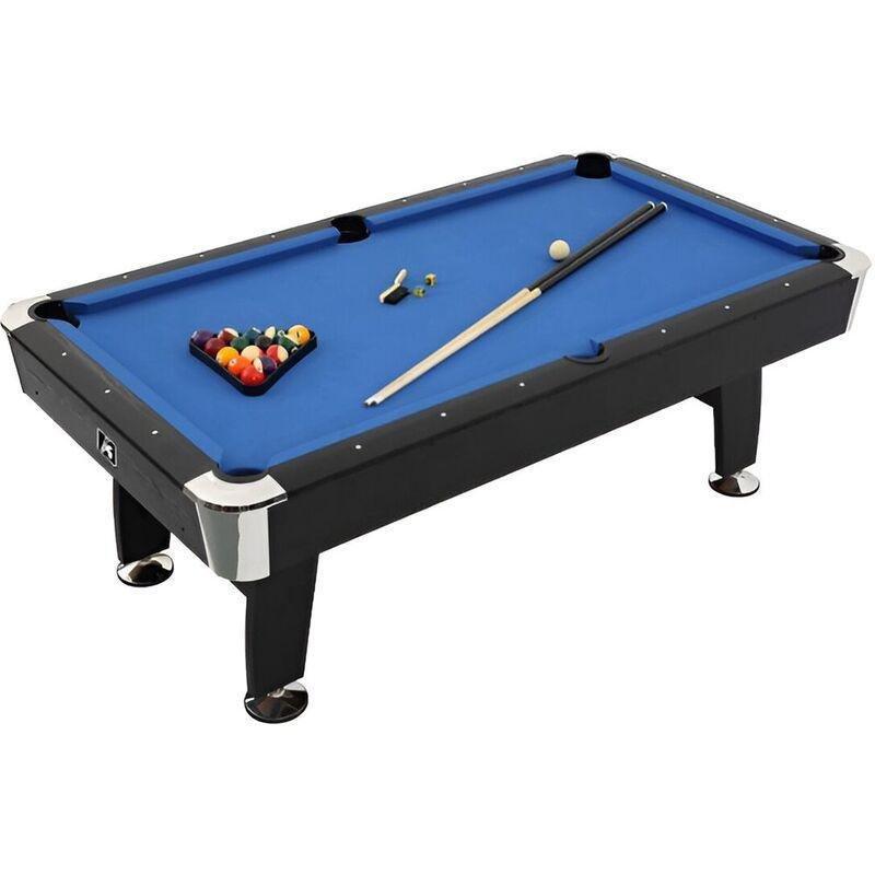 Knight Shot Noir Kids 7ft Billiard Table Black Finishing Wooden Base with Blue Cloth, , large image number 2
