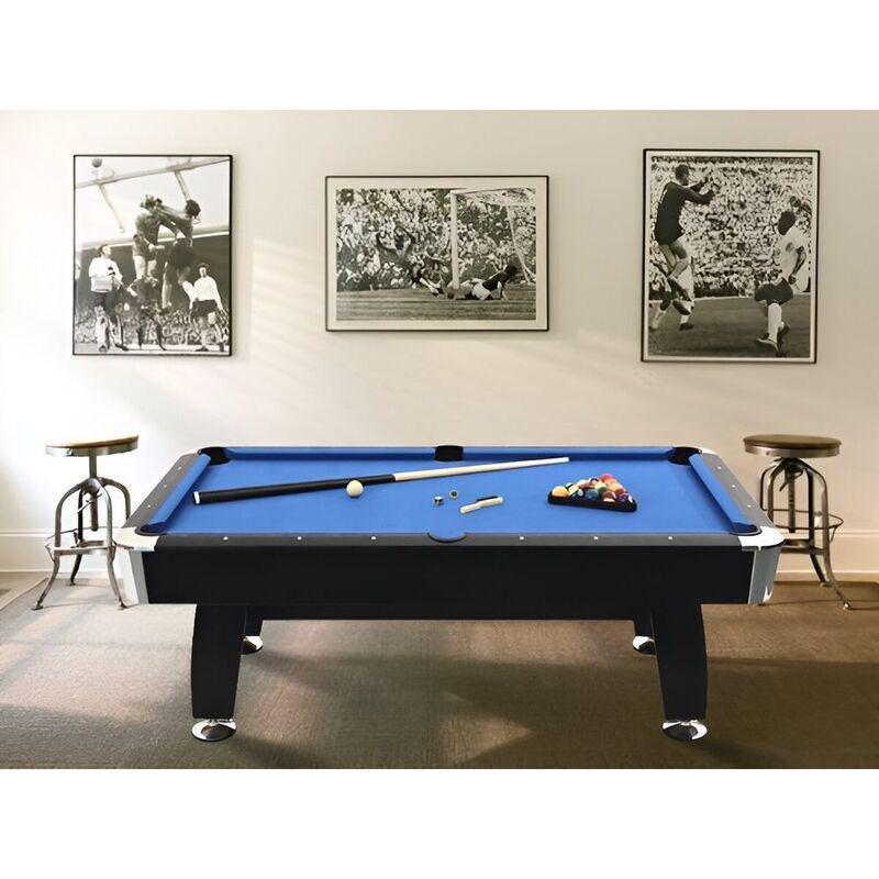 Knight Shot Noir Kids 7ft Billiard Table Black Finishing Wooden Base with Blue Cloth, , large image number 5