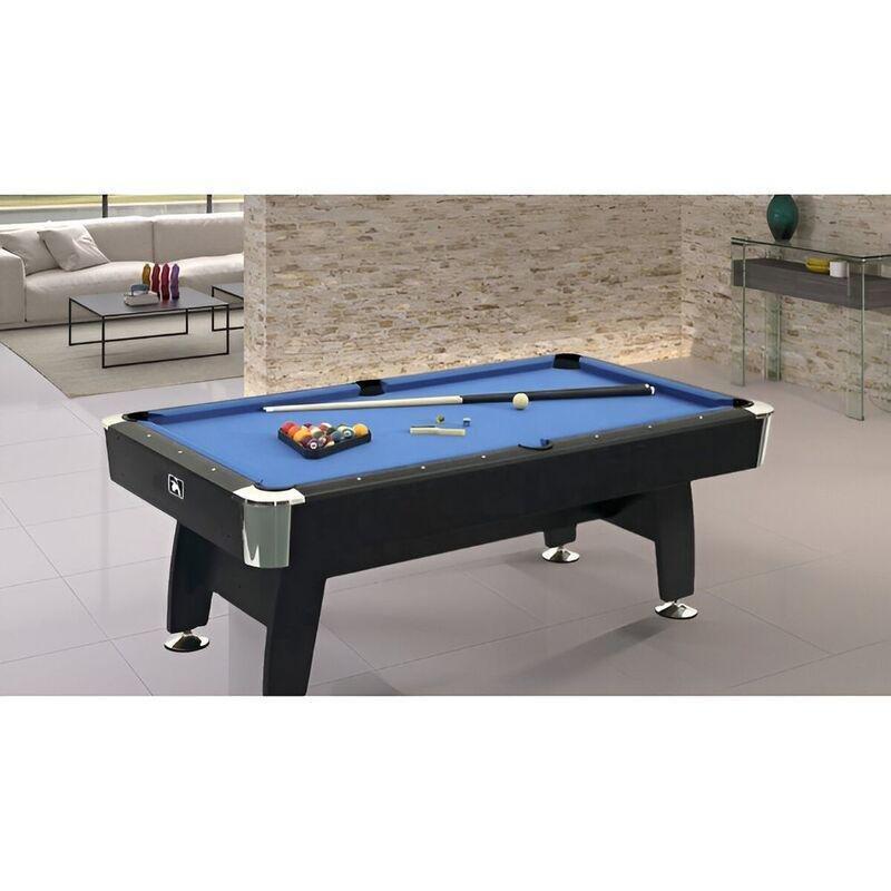 Knight Shot Noir Kids 7ft Billiard Table Black Finishing Wooden Base with Blue Cloth, , large image number 6