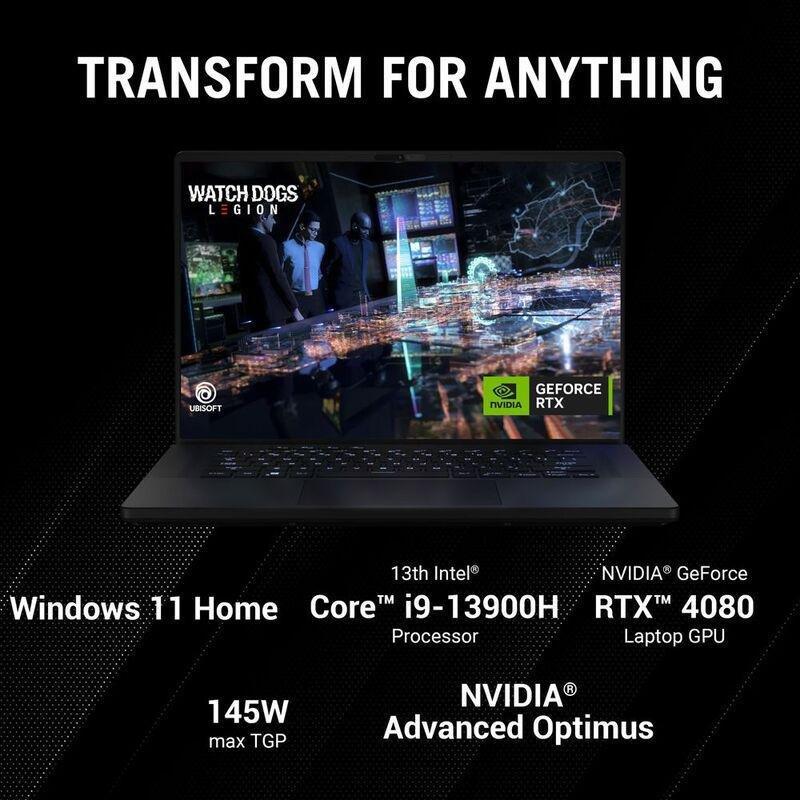 ASUS ROG Zephyrus M16 Gaming Laptop - GU604VZ-N4055W - Intel Core i9-13900H/32GB RAM/1TB SSD/NVIDIA GeForce RTX 4080 12GB/16" QHD+(2560x1600) 240Hz..., , large image number 5